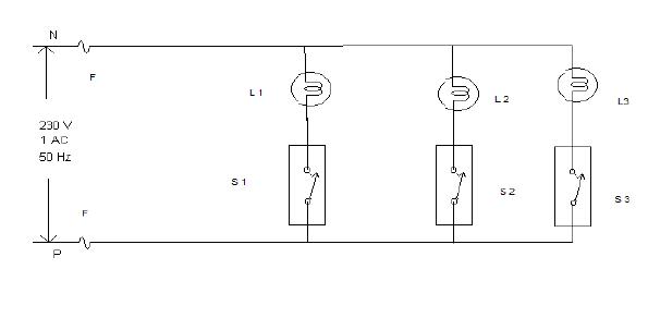 RESIDENTIAL HOUSE WIRING USING SWITCHES, FUSE, INDICATOR, LAMP AND