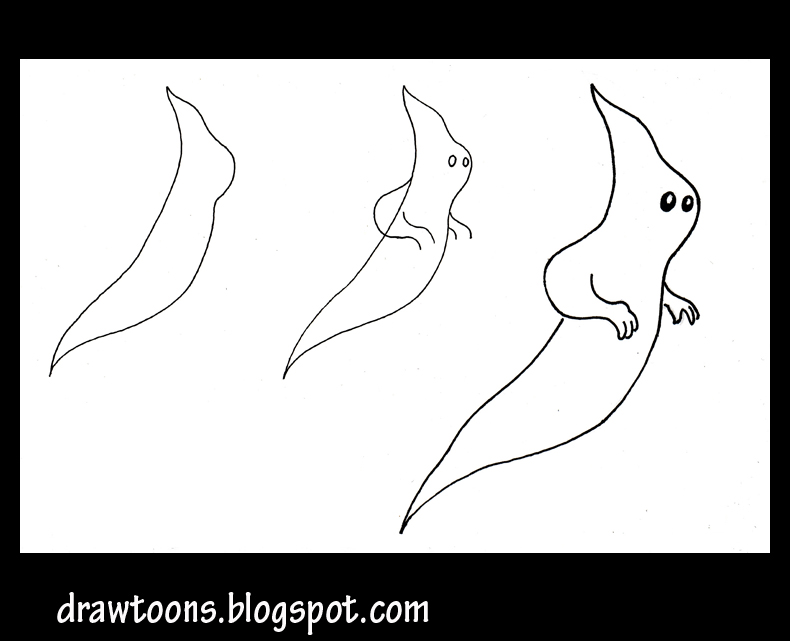 How To Sketch. How to draw a ghost