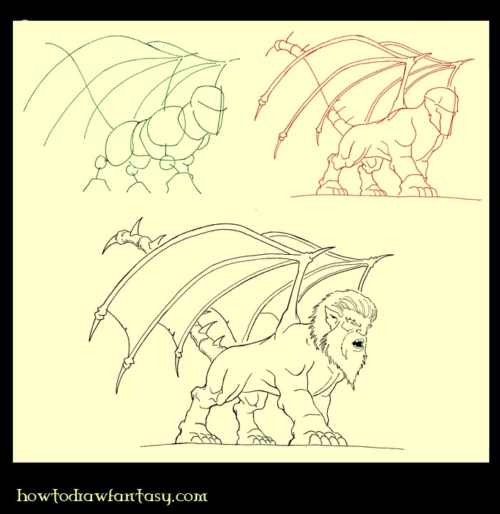 Le site dont VOUS êtes le dessinateur... Comment-dessiner-une-manticore