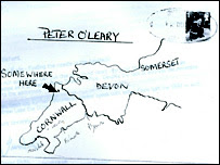Map Letter to Cornwall Map Letter to Cornwall
