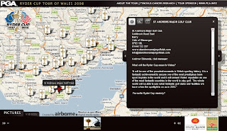 Ryder Cup Tour of Wales 2008 Map Ryder Cup Tour of Wales 2008 Map