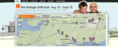 Orange Unlit Tour Map Orange Unlit Tour Map