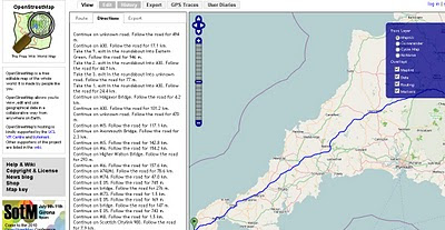 OSM Directions of Route OSM Directions of Route