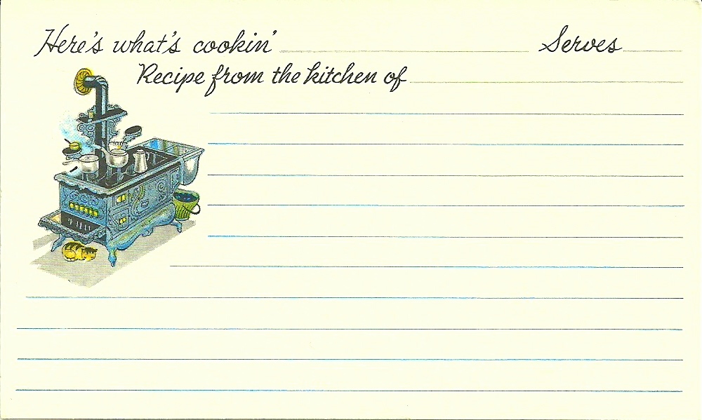 Printable <strong>Recipe Card Template</strong> - My Frugal Home Free blank recipe card template