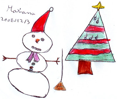 Desenho de um Boneco de Neve