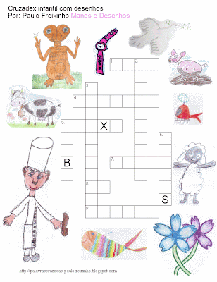 Cruzadex com desenhos para imprimir