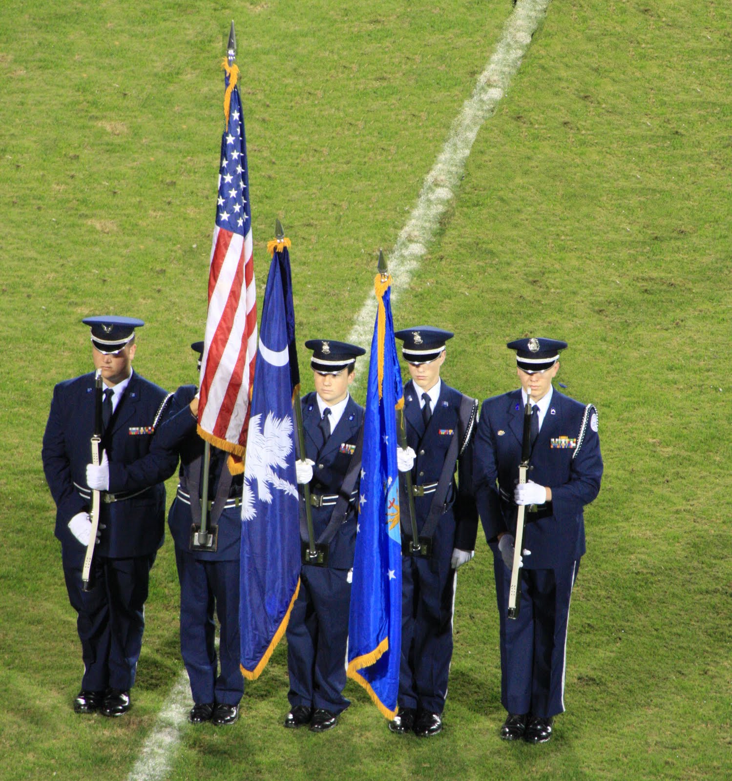 James F. Byrnes AFJROTC: Playoff Football Extends Our Color Guard Season 