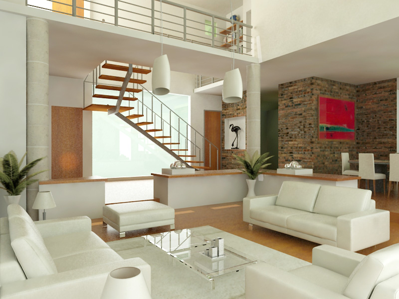 Infografía 3D, Diseño Arquitectónico Arquitectura del Paisaje: Interior