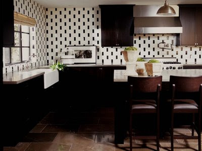 Black White & Orange Kitchen Photos | Kitchen Tile Backsplashes Black White & Orange Kitchen Photos | Kitchen Tile Backsplashes