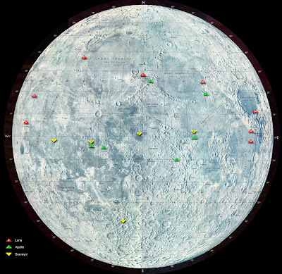 landing sites on the Moon. moon landing photos. landing sites on the Moon.