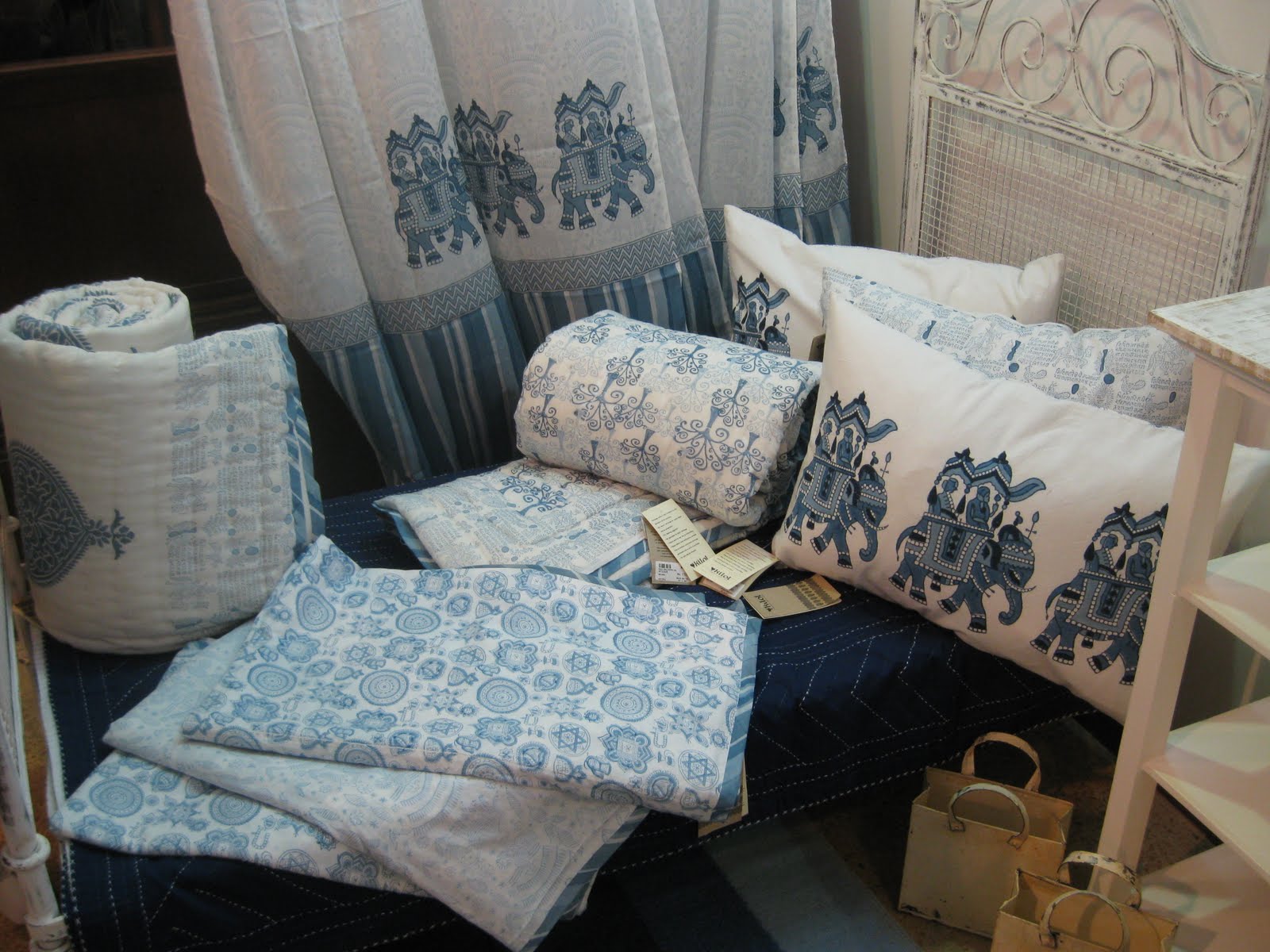 Hand block print love Kilol Fabric, Jaipur The Keybunch Decor Blog