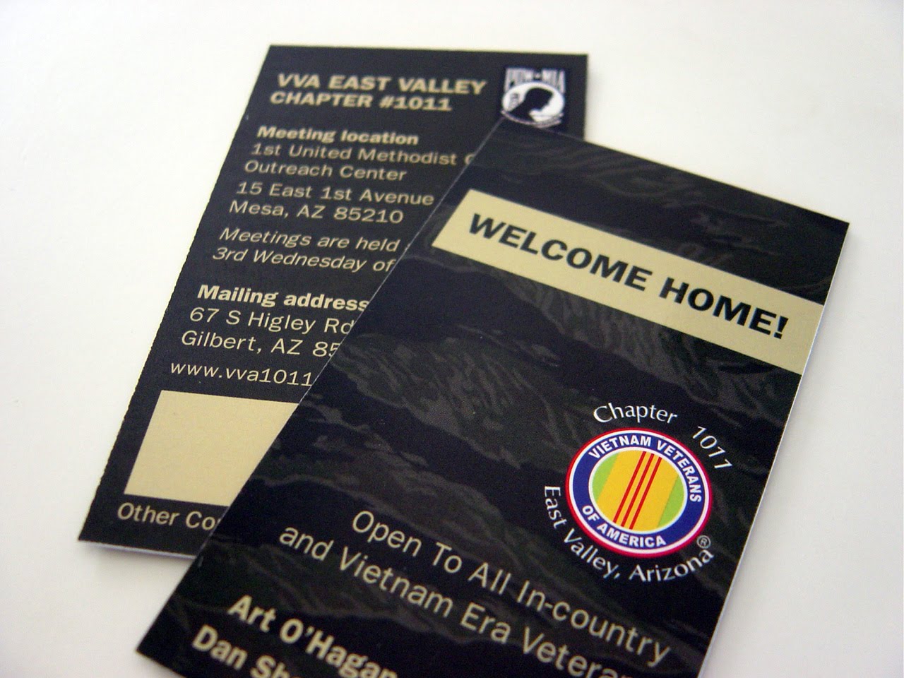 Absolute Edge Design Vietnam Veterans Association Business Cards