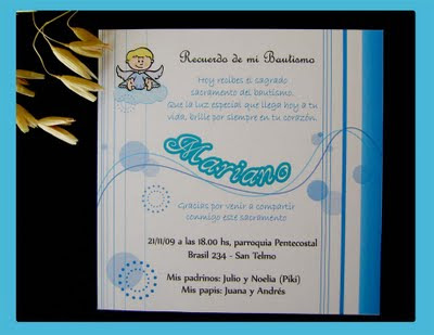 Suspiros de papel: Tarjetas de Bautismo