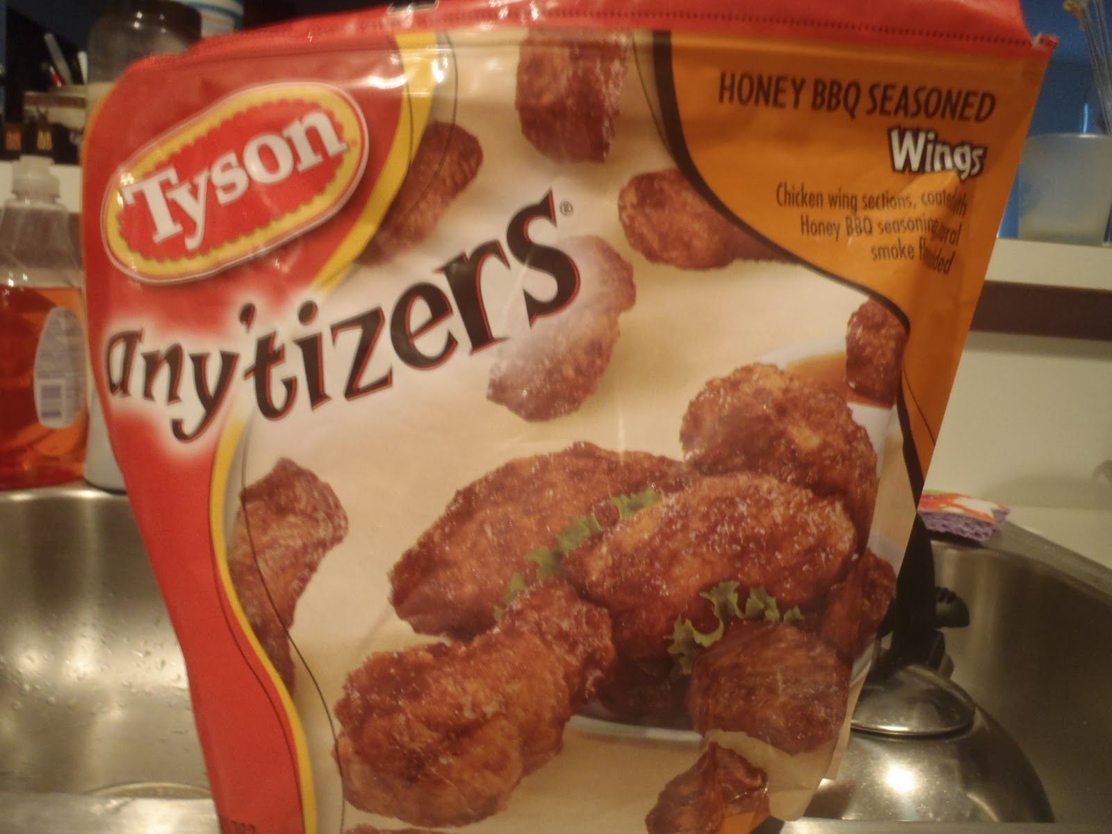 Mouth Watering Eats Tyson Frozen Honey BBQ Chicken Wings (done in the