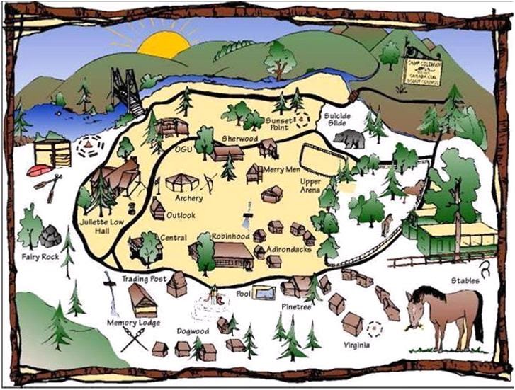 Camp Coleman Map of Camp Coleman