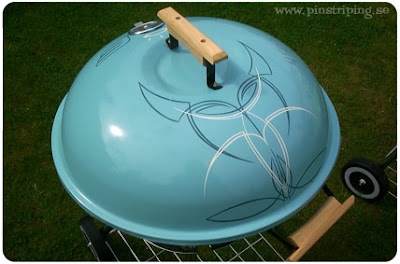 pinstriped bbq grill