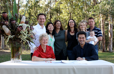 XL Nation Handover Roger, Katrina, John, Penny, Ros, Simone, Karen, Conrad and the kids at the XL Nation official signing