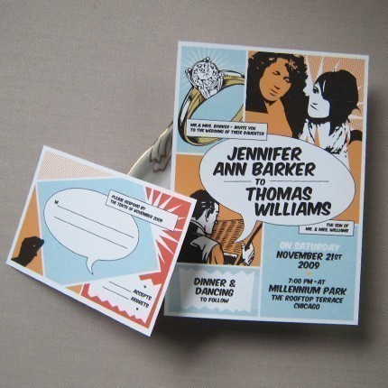 Quirky Wedding Invitations by Baumbirdy Designs Quirky Wedding Invitations by Baumbirdy Designs
