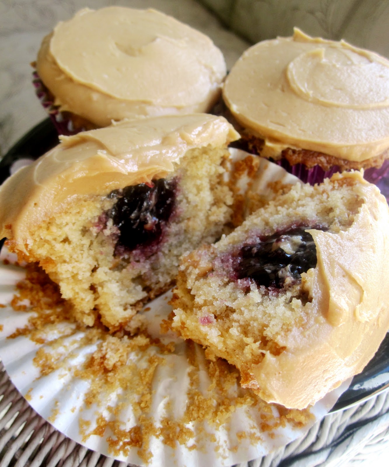 Chocolate Therapy Peanut Butter and Jelly Cupcakes