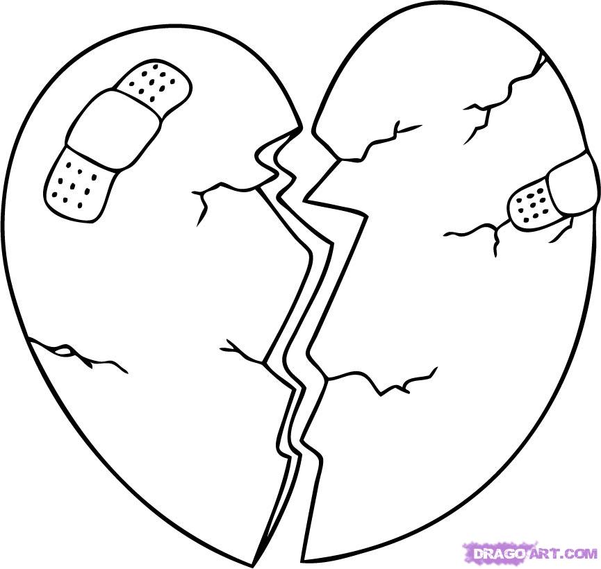 think loveheart drawing emo love heart broken. think loveheart drawing