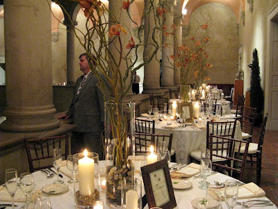 Wedding Dinner Music on Upstairs Balcony Over Looking The Renaissance Court Was Set For Dinner