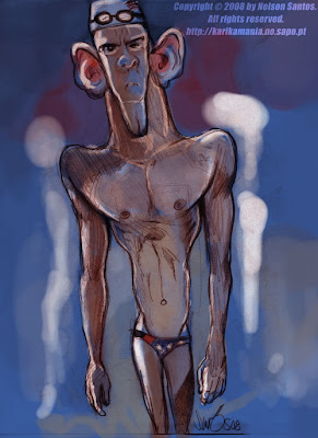 Michael Phelps Caricature