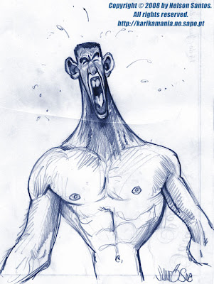 Michael Phelps Caricature