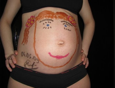pregnant belly. Pregnant Belly Painting Art