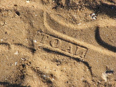 отпечаток на песке