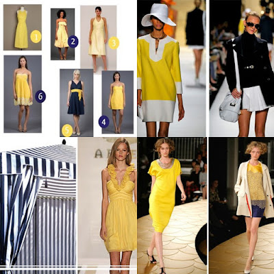 the color combination of navy nautical blue and canary yellow