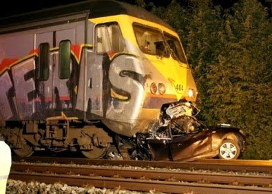 Train Crash graffiti
