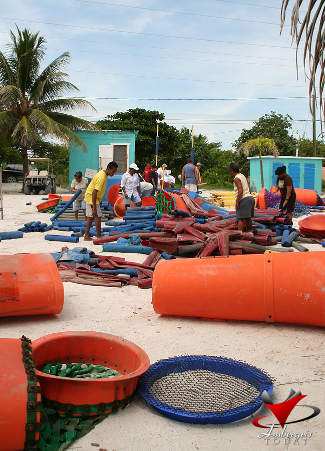 Lions Club Erect Playground at Mosquito Coast Park Ambergris Caye