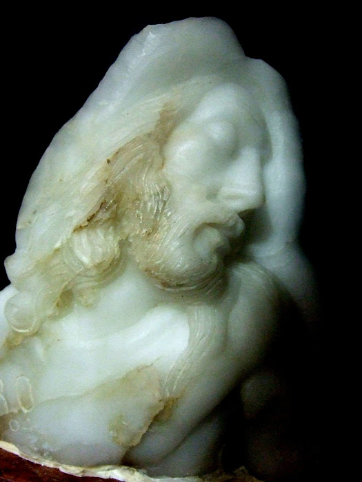 (Rodolfo Orecchio) statua in alabastro dal titolo "IL CRISTO MORTO"