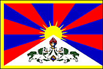 Le drapeau officiel du Tibet.