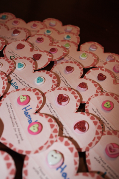 Wendy's Activities: Valentine’s Day Earrings Service Project