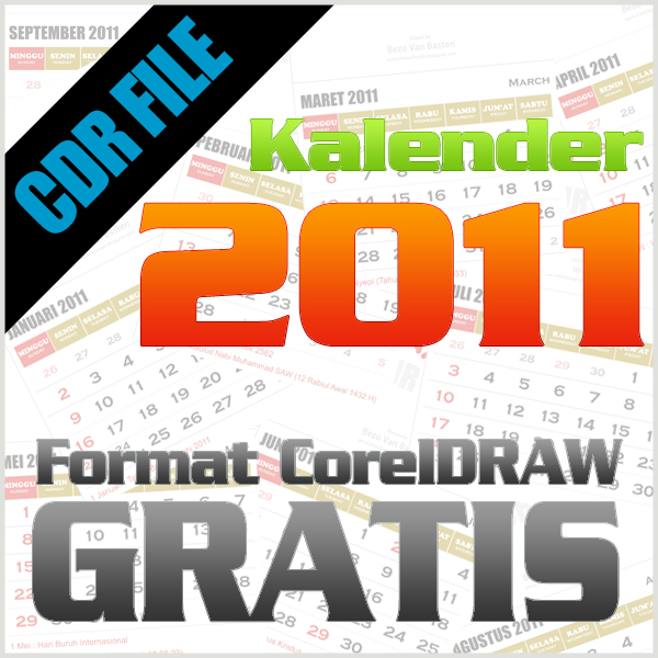 Download Kalender 2011 Format CorelDRAW 12, CorelDRAW X3, CorelDRAW X4