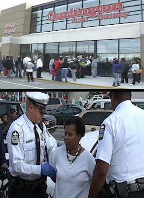 Obama is not the only africanamerican given away money or bailouts these days!! Burlington%2Bcoat%2Briot