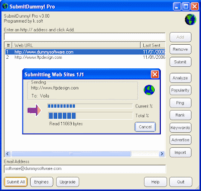SubmitDummy! Pro v3.80 - software gratis, serial number, crack, key, terlengkap