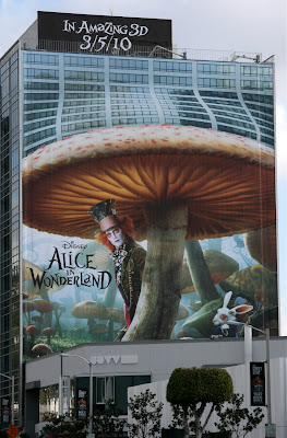 Alice in Wonderland movie teaser billboard
