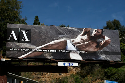 Hot male Armani underwear model billboard