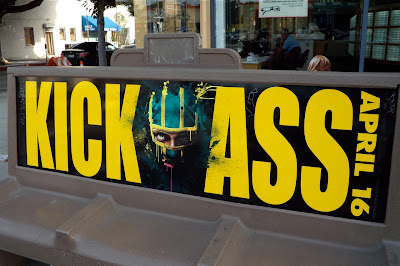 Kick-Ass bus bench poster