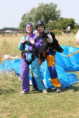 Jason's tandem skydive on the ground