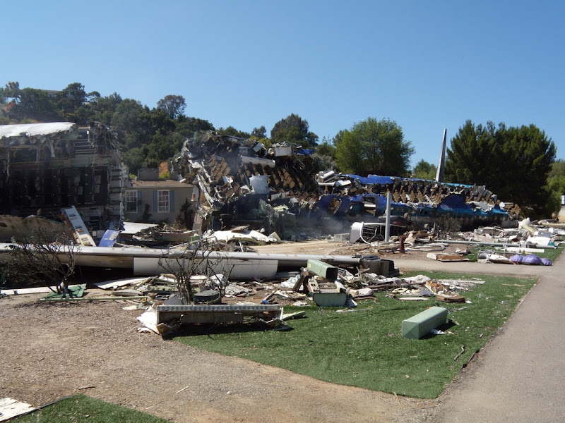 War of the Worlds movie plane crash backlot set