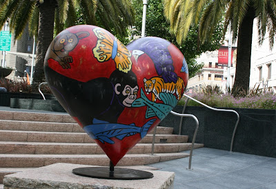 TK Stephens Hearts of San Francisco sculpture