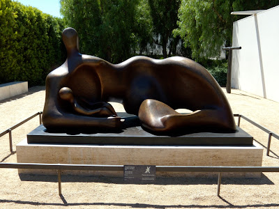 Draped Reclining Mother and Baby bronze
