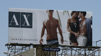 Hot Armani Exchange male model billboard
