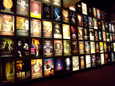 Wall of horror posters ArcLight Sherman Oaks cinema
