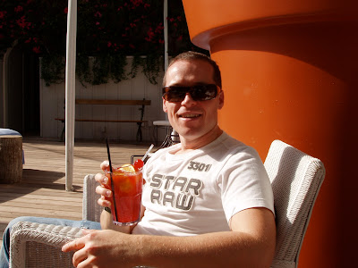 Jason poolside at the Mondrian Hotel