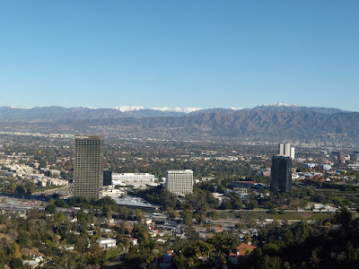San Fernando Valley snow capped mountain view