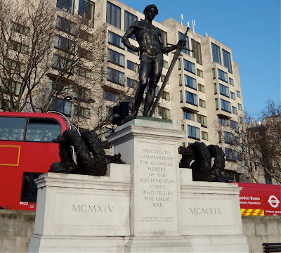 David with Goliath's sword sculpture Hyde Park Corner